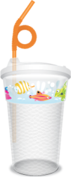 Orange Reusable Kids Cup