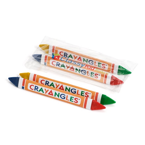 [1DET2C(500)] Double-Ended Triangular Crayons, 2pk with 4 Colors
