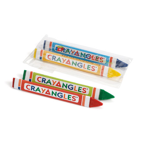 [1T2C(1000)] 2pk Triangular Crayons, Cello Packed