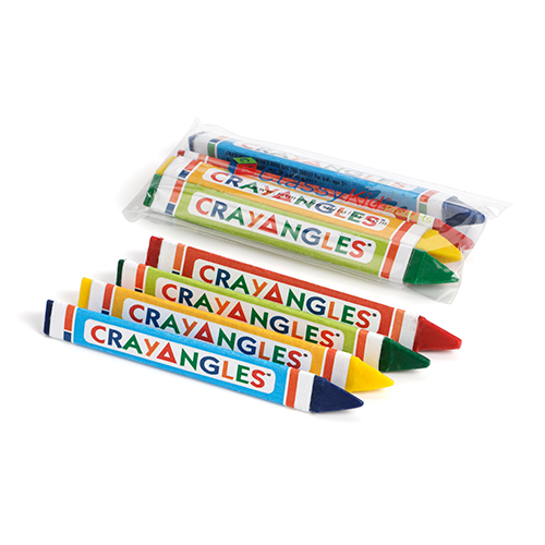 [1T4C(720)] 4pk Triangular Crayons, Cello Packed