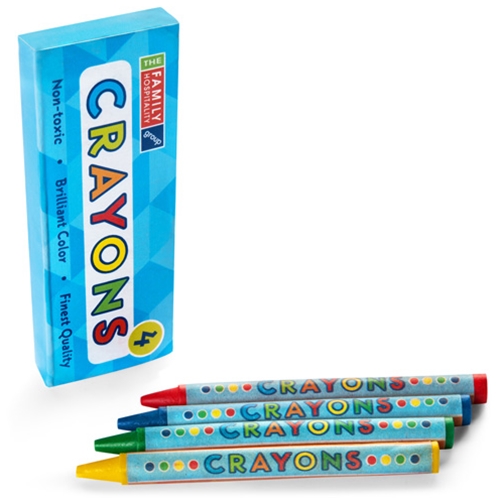 [2R4B(200)] 4pk Round Crayons, Boxed
