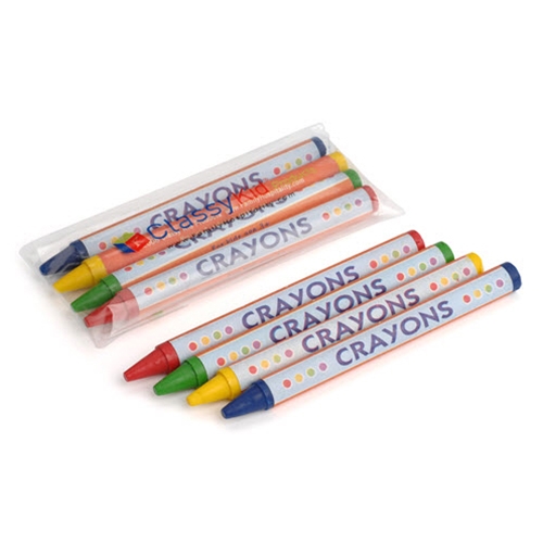[2R4C(360)] 4pk Round Crayons, Cello Packed