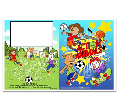 Action Animals, 4-page Activity Book.