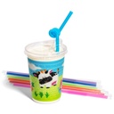 12oz Kids Cups, Thermoformed, with Lids and Straws - Farm Theme