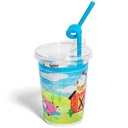 12oz Kids Cups, Thermoformed, with Lids and Straws - Farm Theme