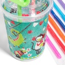 12oz Kids Cups, Thermoformed, with Lids and Straws - Circus Theme, Retail Carton