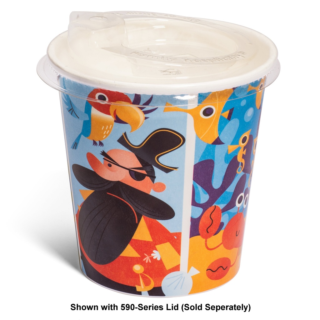 12oz Value-Line Paper Cups, cold single-wall, Adventure design PEPD (1,000pk)