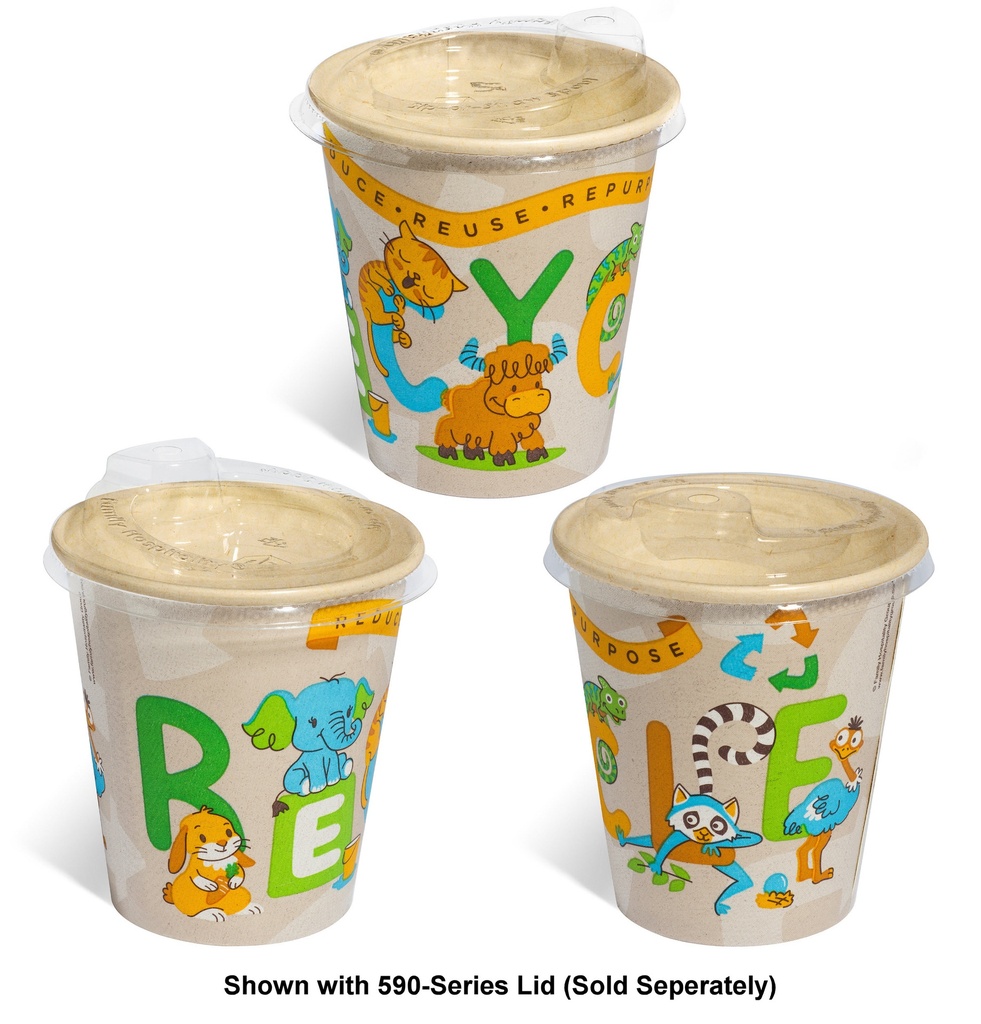 12oz Value-Line Paper Cups, cold single-wall, Recycle design WBPD (500pk)