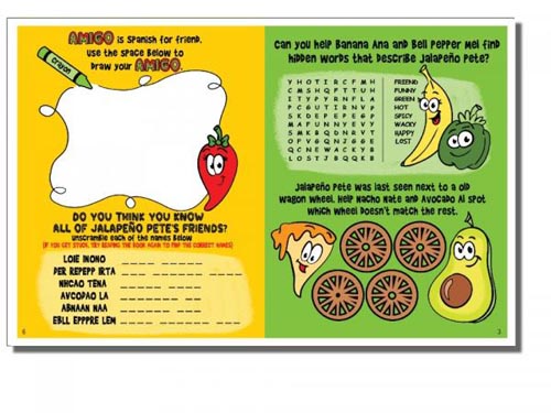Amazing Amigos 8-page coloring book.