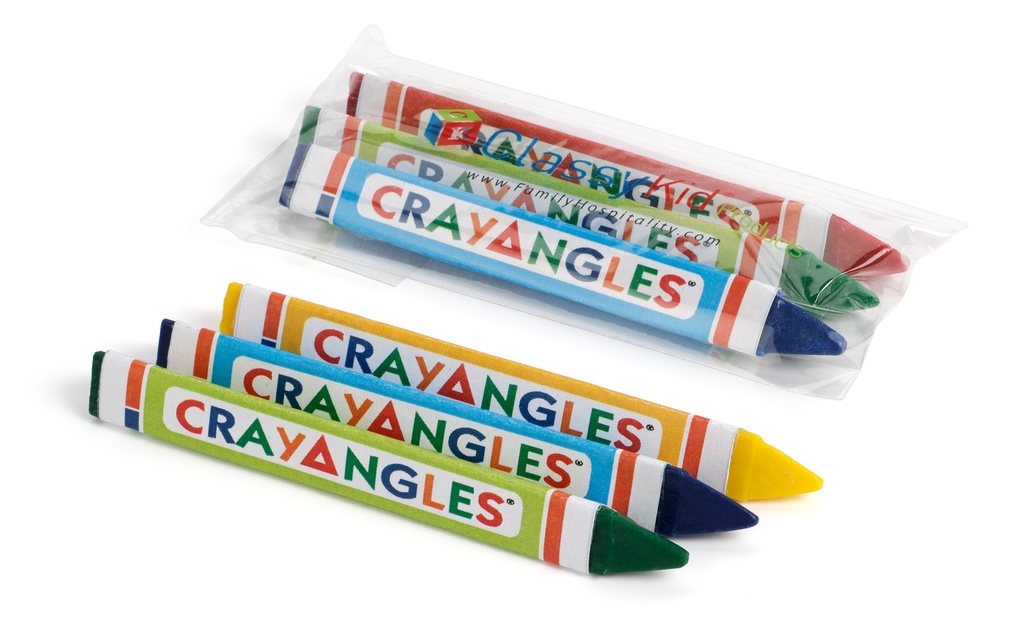 3pk Triangular Crayons, Cello Packed x100