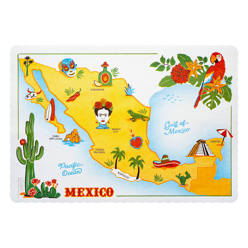 Mexico Theme Placemats 9.5x14in 1M