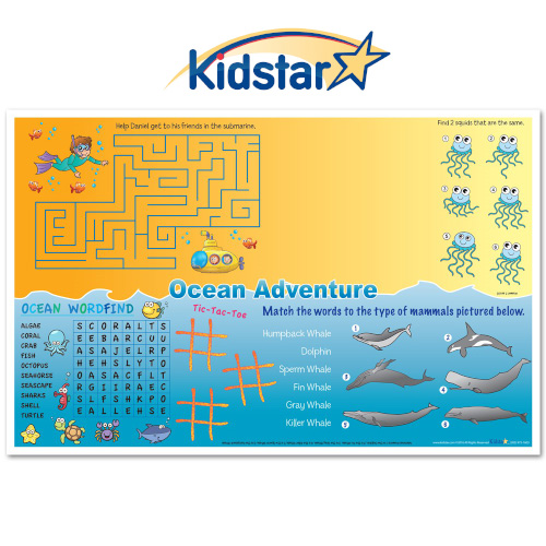 Ocean Adventure Children's Placemats 11 X 17