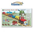 Great Train Ride Children's Placemats, 8 1/2 X 14 with a customizable area on back.