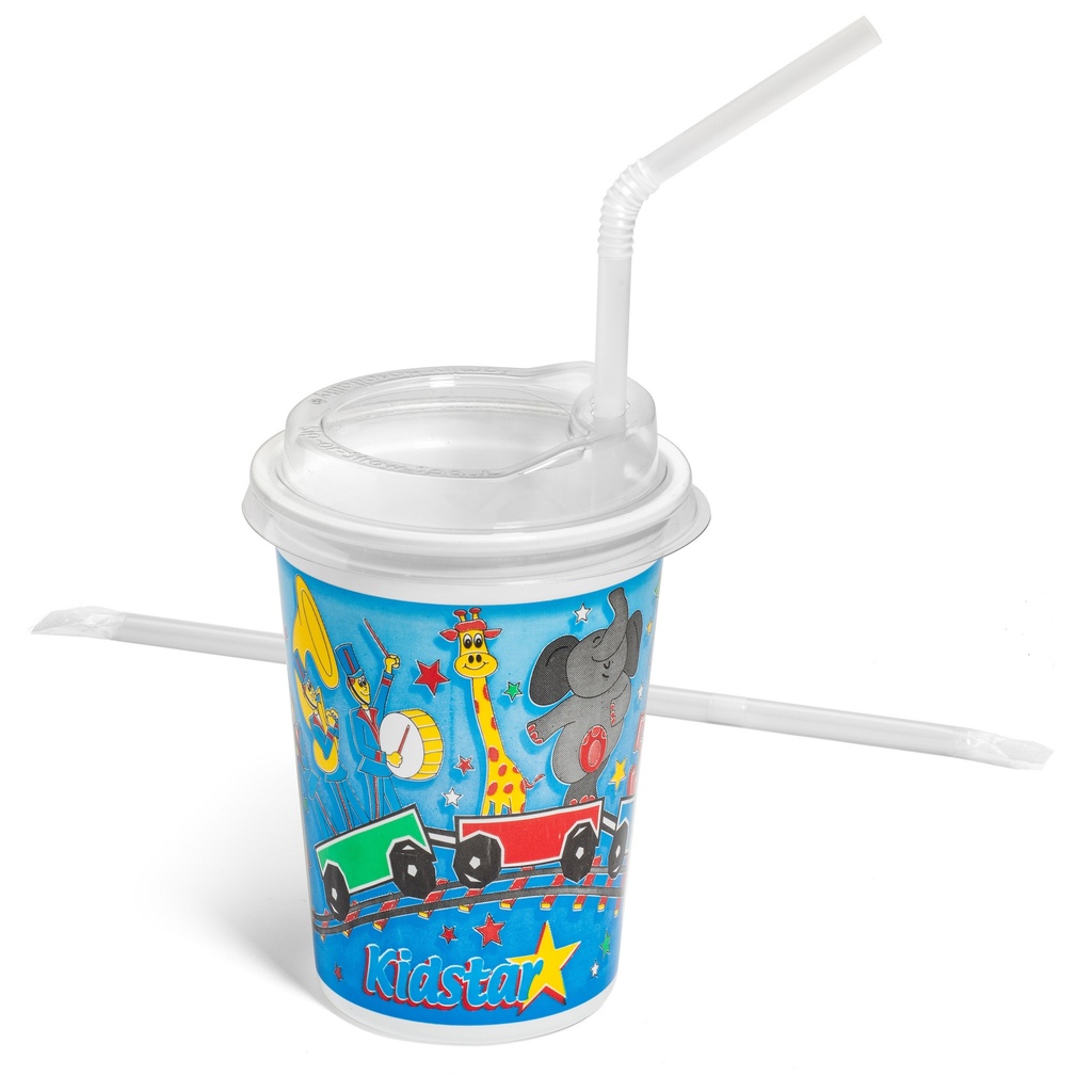 Kids' Value-Line 12oz Cup Kits "Cargo of Fun" Theme White TF PP Plastic (500pk)