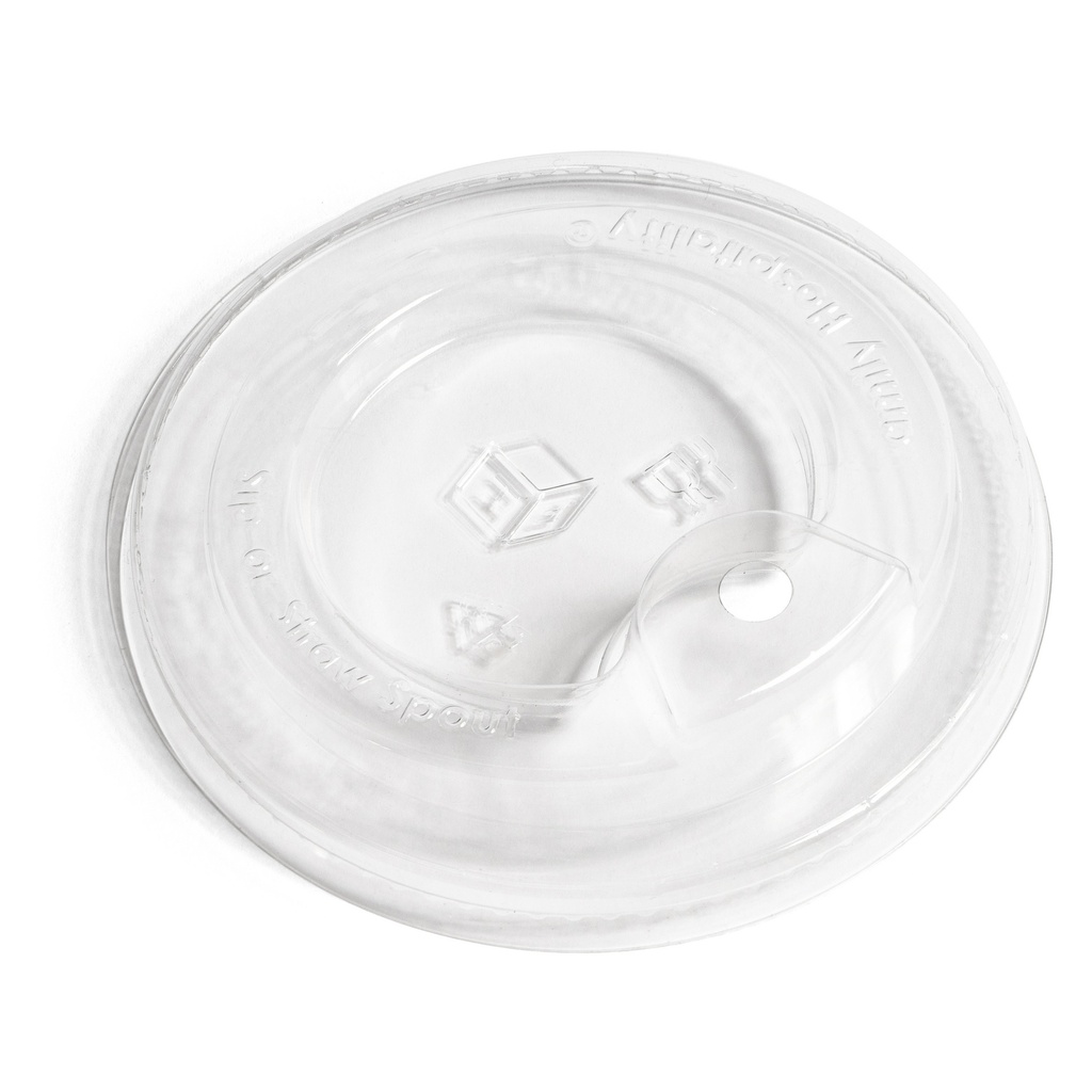 Lids-90mm Kids' Sip-Slot-Spout PLA Clear fits FHG paper cups, 1000 per case