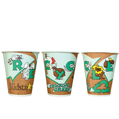 12oz Value-Line Paper Cups, cold single-wall, Recycle design WBPD (500pk)