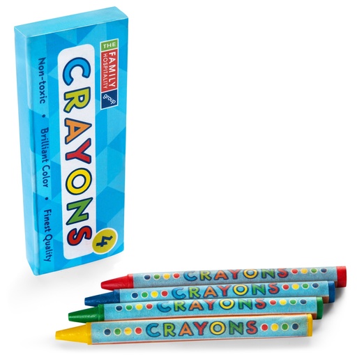 [2R4B(200)] 4pk Round Crayons, Boxed (200pks)