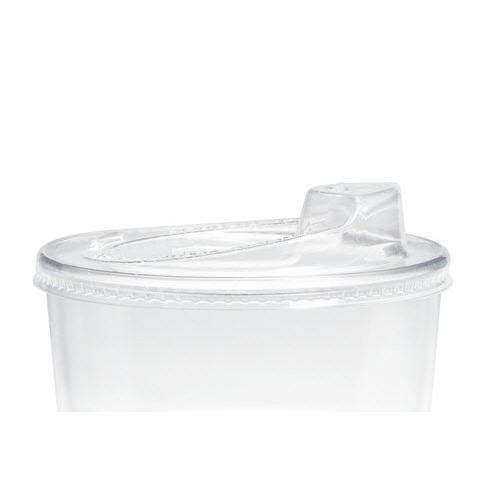 [582PE-LID] Lids-81.5mm Kids' Sip-Slot-Spout PET Clear fits FHG plastic cups, 1000 per case