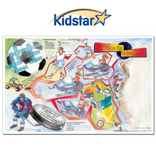 [317-EXT(500)] Extreme Kids Go Beyond 11 X 17 Children's Placemats