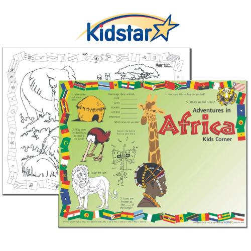 [381-VPAW(1000) [replaces KS-World]] Around the World 8.5x11in Children's Variety-Pack Placemats